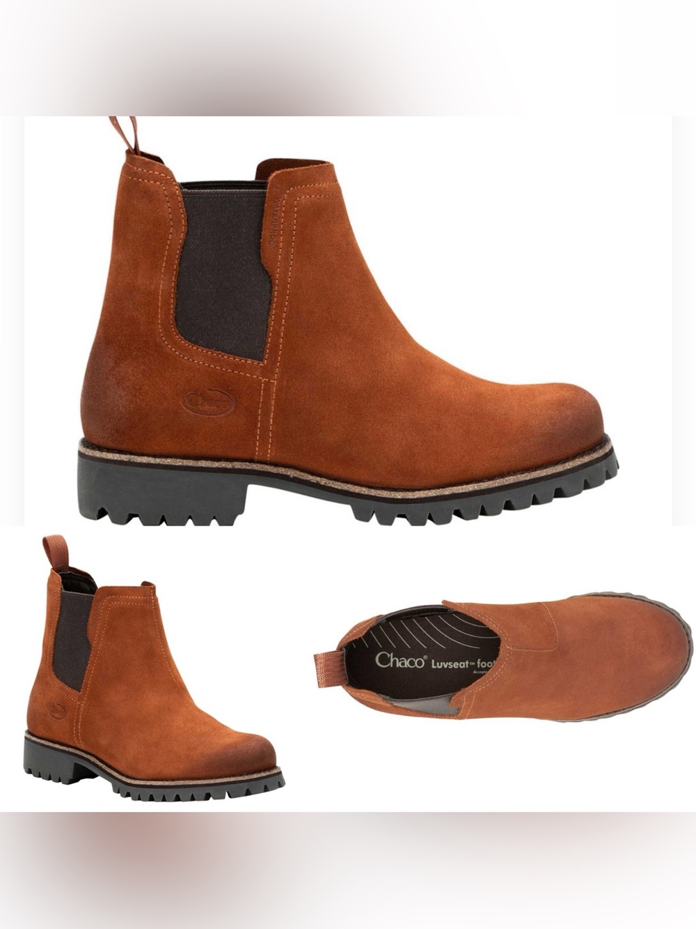 Chaco Women's Fields Chelsea Waterproof Suede Boots 10 NEW